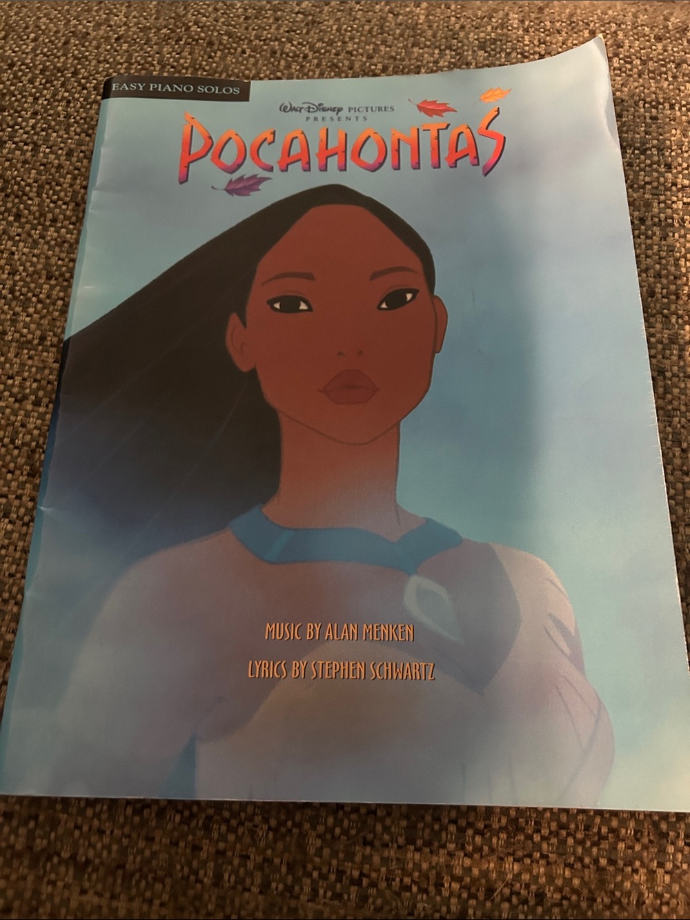 Disney Pocahontas Easy Piano Solos - Light Blue Cover